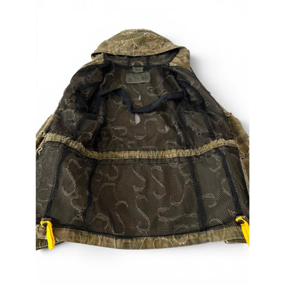 2010 Diesel Khaki Jacket Nylon J-Laser Cut Distressed