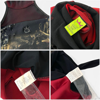 Save The Queen Italy Mesh Turtleneck Top