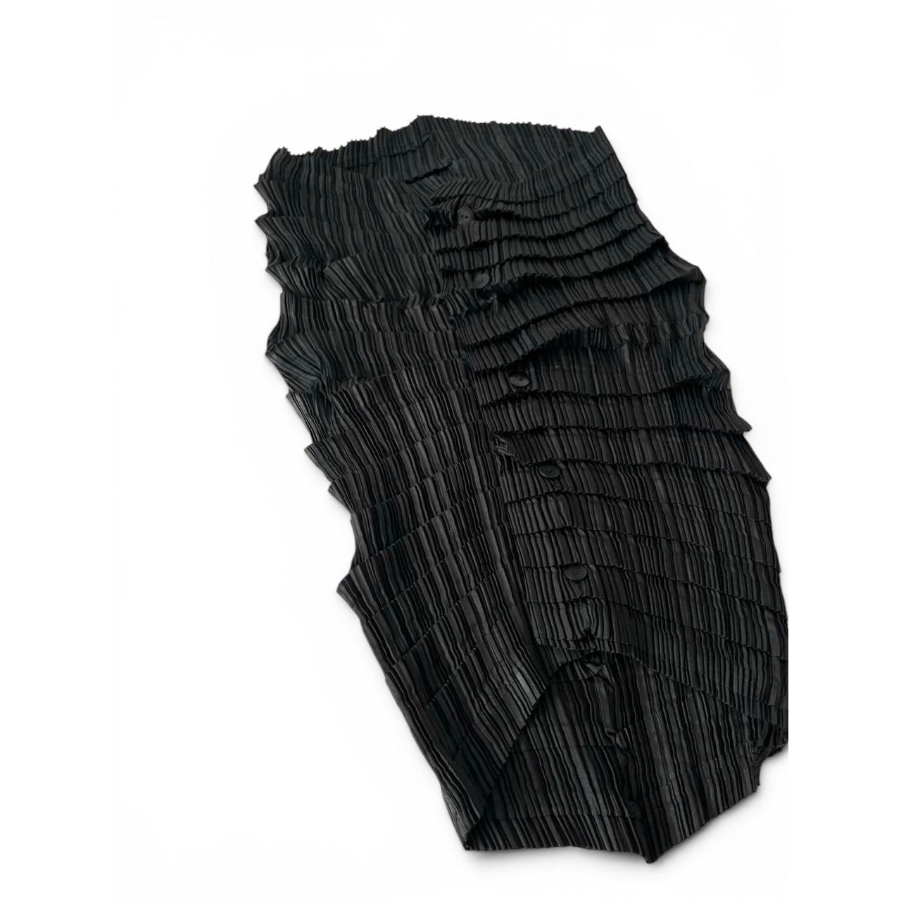 Issey Miyake Asymmetric Pleated Vest