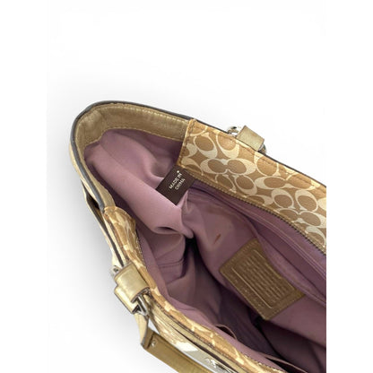 Coach Signature Stripe Tote Bag