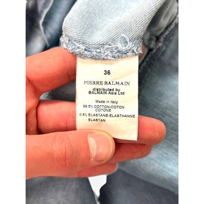 Pierre Balmain Denim Military Jacket Made in Italy