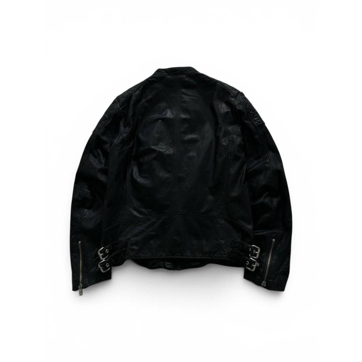 Diesel Leather Biker Jacket Black
