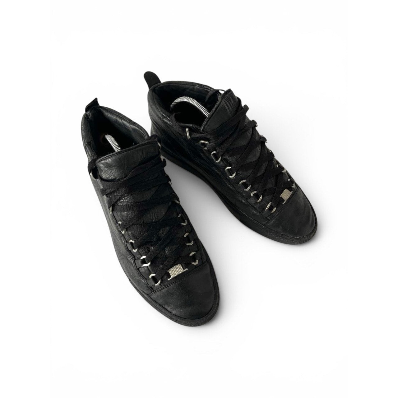 Balenciaga Arena Mid Sneakers Black Leather