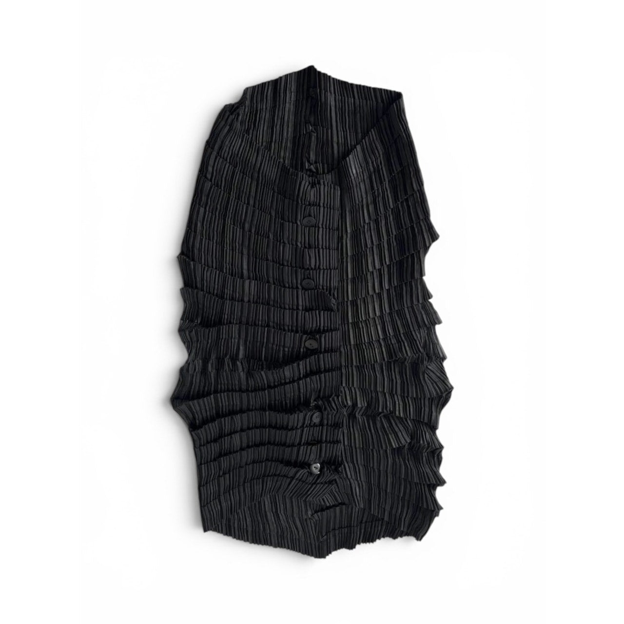 Issey Miyake Asymmetric Pleated Vest