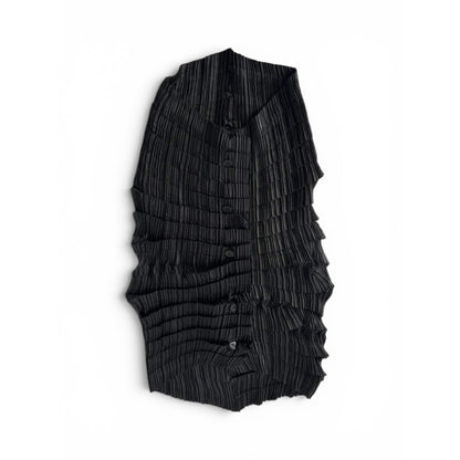 Issey Miyake Asymmetric Pleated Vest