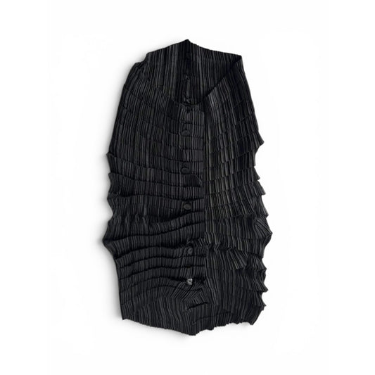Issey Miyake Asymmetric Pleated Vest