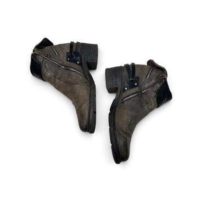 A.S.98 Vintage Distressed Leather Ankle Boots