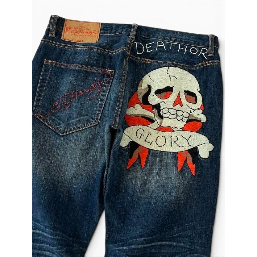 Ed Hardy “Death or Glory” Denim Jeans
