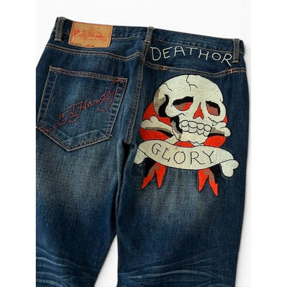 Ed Hardy “Death or Glory” Denim Jeans