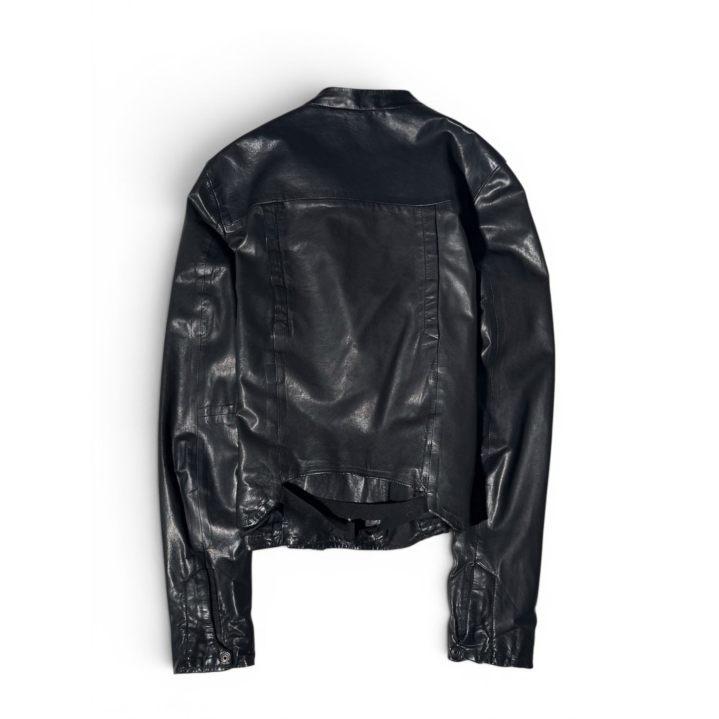 Diesel Black Gold Asymmetrical Leather Jacket