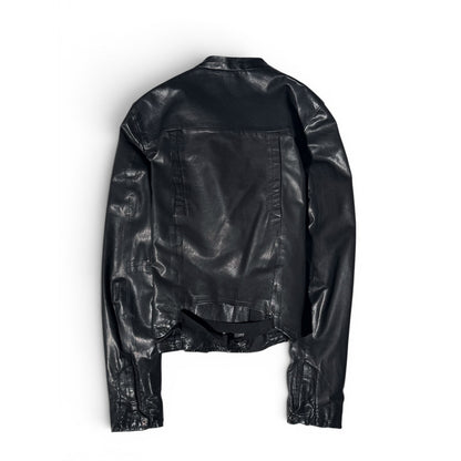 Diesel Black Gold Asymmetrical Leather Jacket