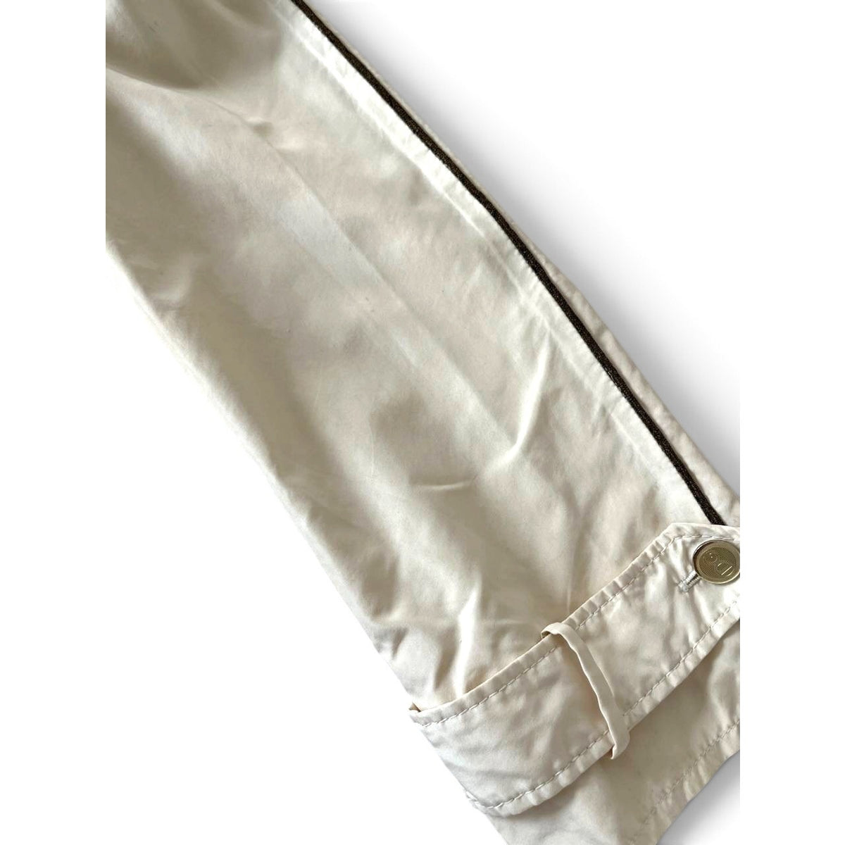 Dolce & Gabbana Cropped Silk Blend Trench Jacket Ivory