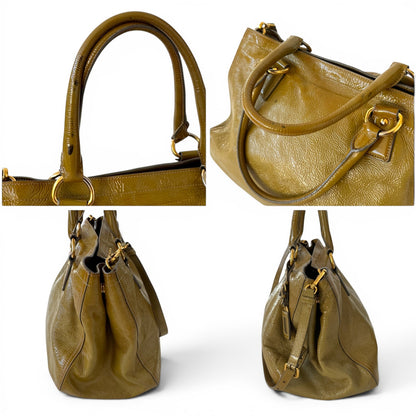Prada Vitello Shine Shopping Tote Bag