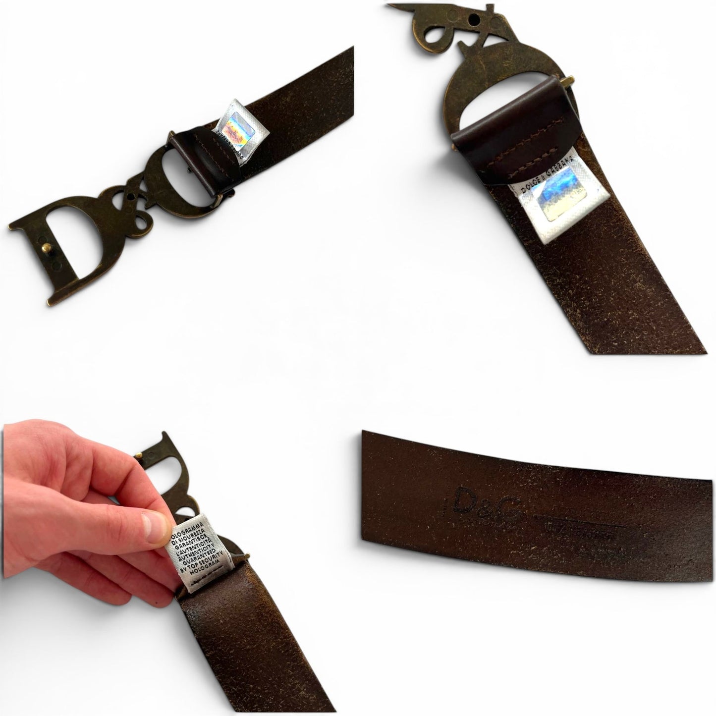 Dolce & Gabbana D&G Logo Leather Belt