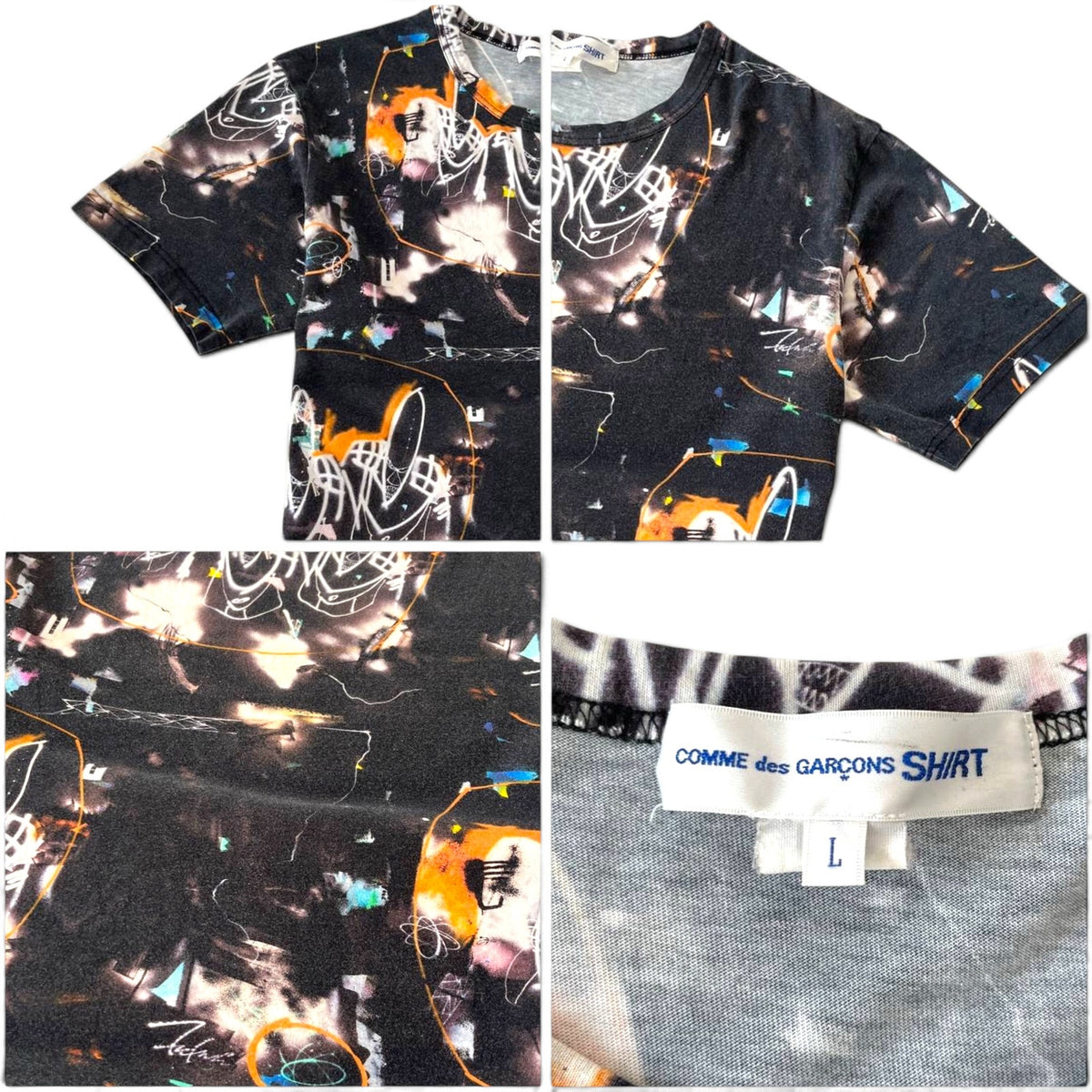 Comme des Garçons SHIRT Abstract Print T-Shirt
