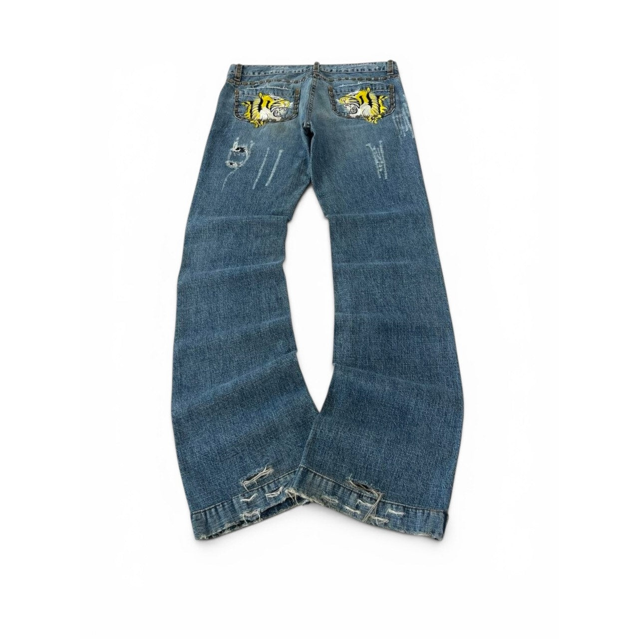 Dolce Gabbana Tiger Embroidered Jeans