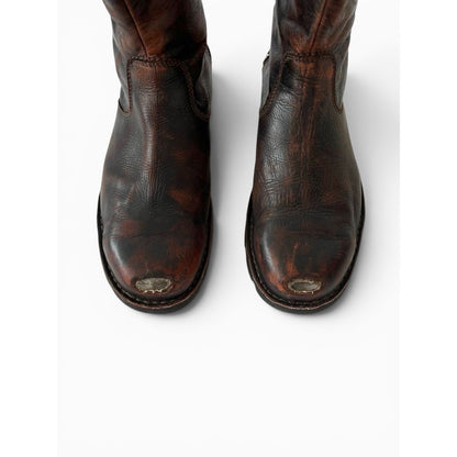 Diesel Leather Zip Boots