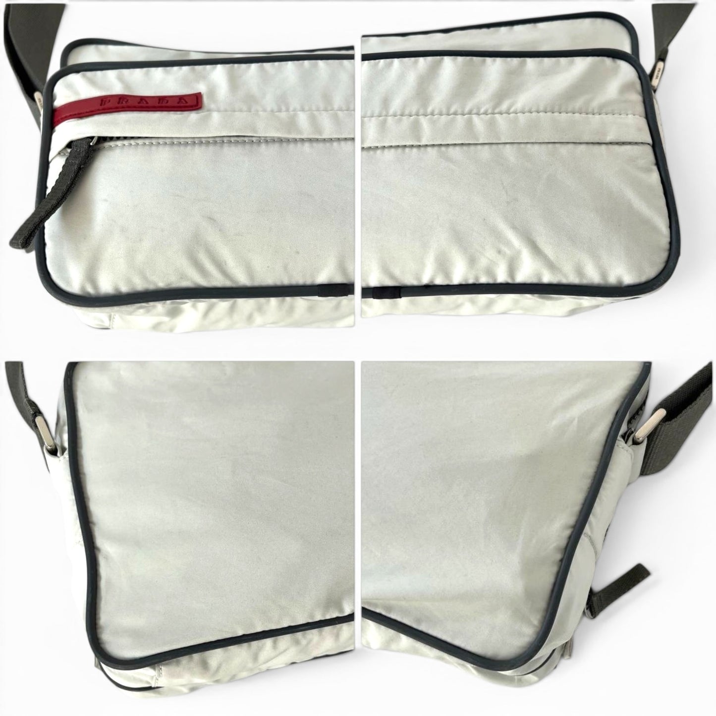 Prada Sport Vintage Red Tab Nylon Shoulder Bag