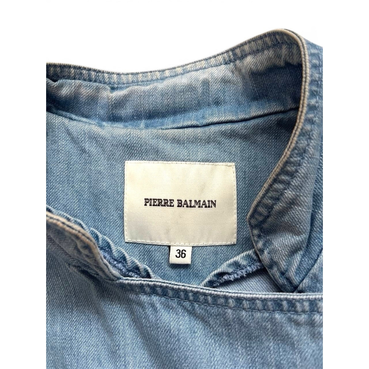 Pierre Balmain Denim Military Jacket Made in Italy