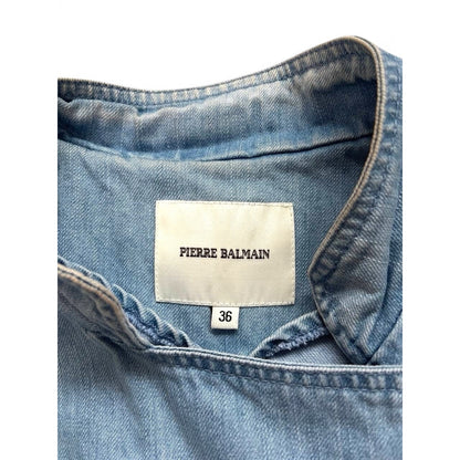 Pierre Balmain Denim Military Jacket Made in Italy
