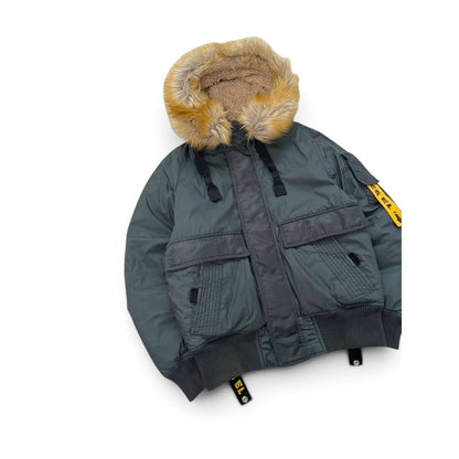 Diesel Men’s Fur Hood Bomber Jacket