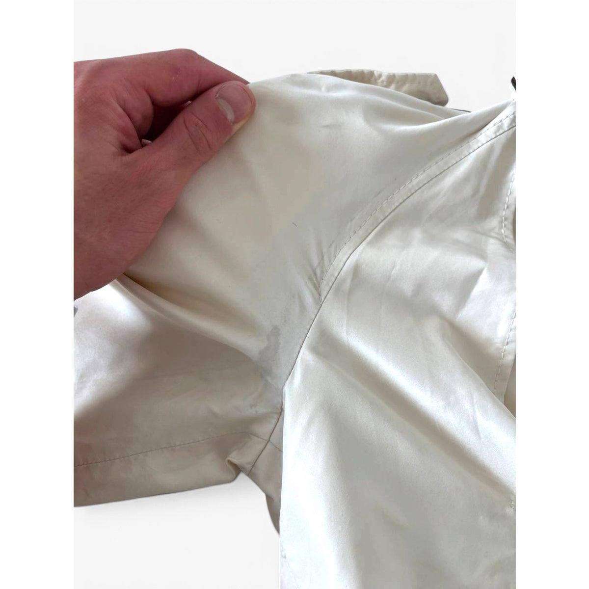 Dolce & Gabbana Cropped Silk Blend Trench Jacket Ivory