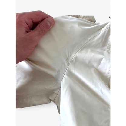 Dolce & Gabbana Cropped Silk Blend Trench Jacket Ivory