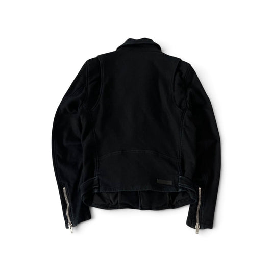Diesel Denim + Sweat Biker Jacket Black