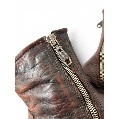Diesel Leather Zip Boots