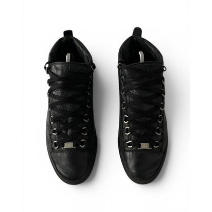 Balenciaga Arena Mid Sneakers Black Leather