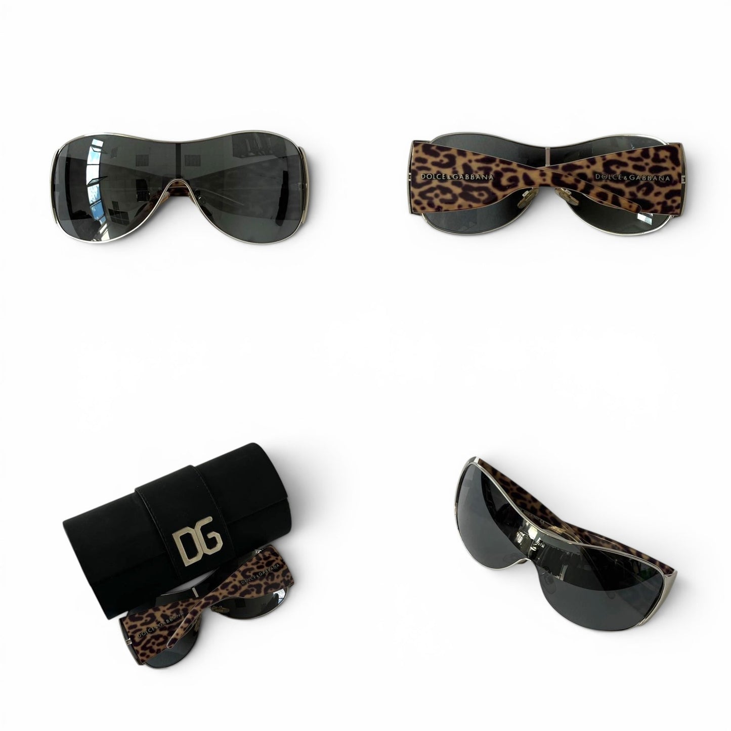 Dolce & Gabbana Leopard Shield Sunglasses