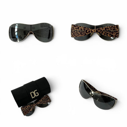 Dolce & Gabbana Leopard Shield Sunglasses