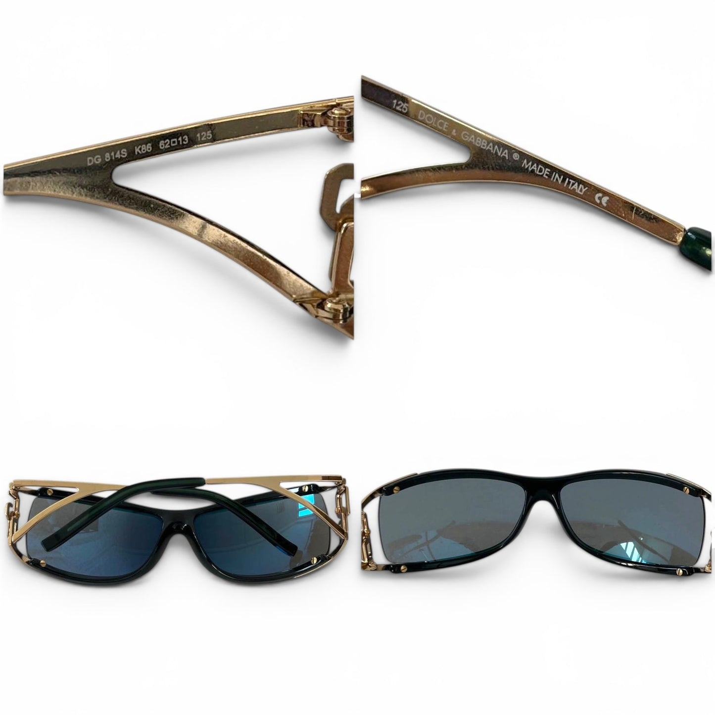 Dolce & Gabbana "DG" Logo Shield Sunglasses