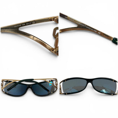 Dolce & Gabbana "DG" Logo Shield Sunglasses
