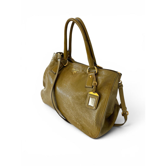 Prada Vitello Shine Shopping Tote Bag