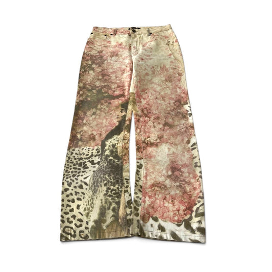 Roberto Cavalli Women’s Floral Leopard Print Jeans