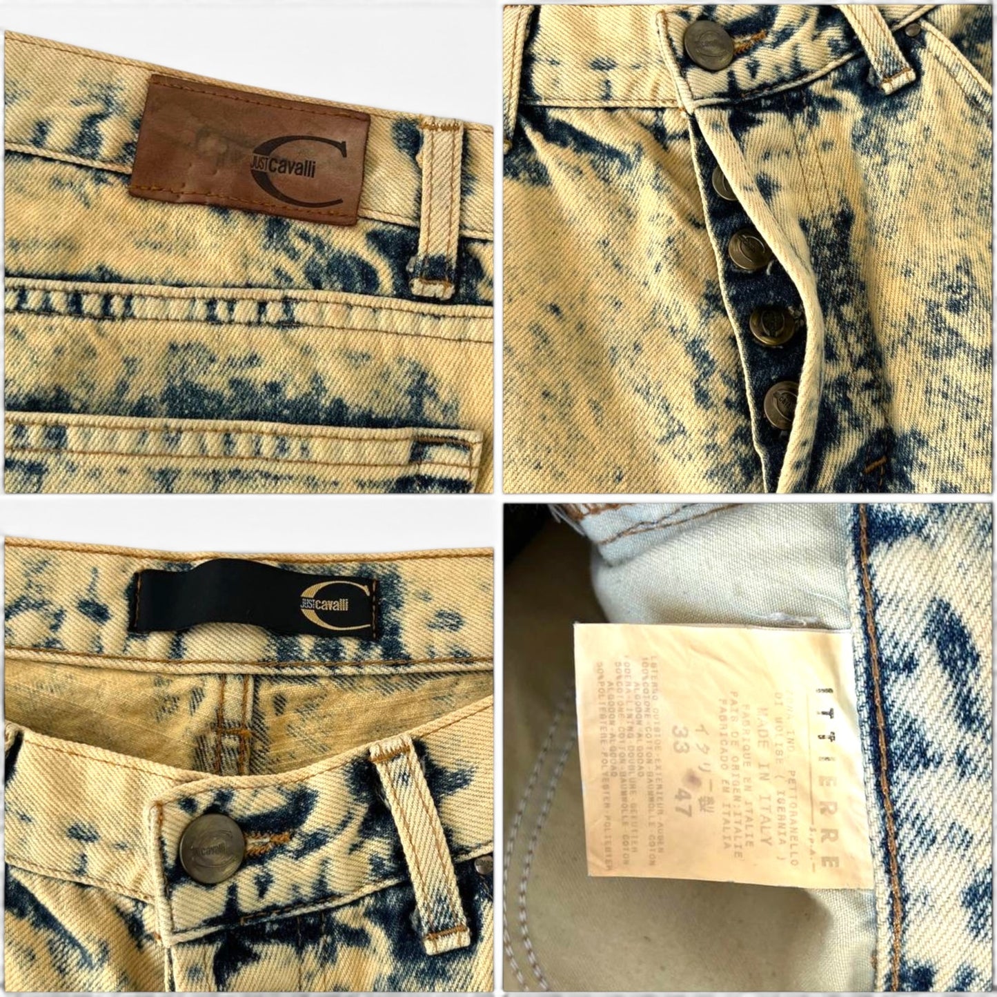Just Cavalli Acid Wash Jeans