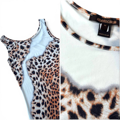 Roberto Cavalli Leopard Print Top & Skirt Set