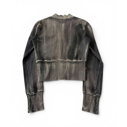 Diesel Garment Dyed Cropped Zip Sweatshirt Jacket