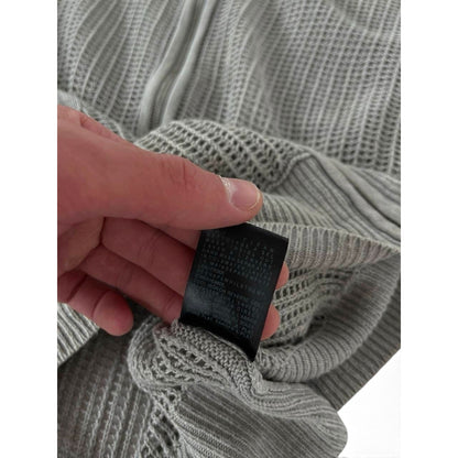 AllSaints Grid Viscose Zip Hoody Open Knit Cardigan