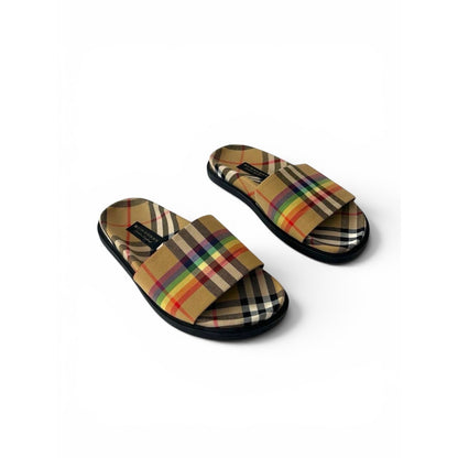 Burberry Vintage Check Rainbow Slides Sandals