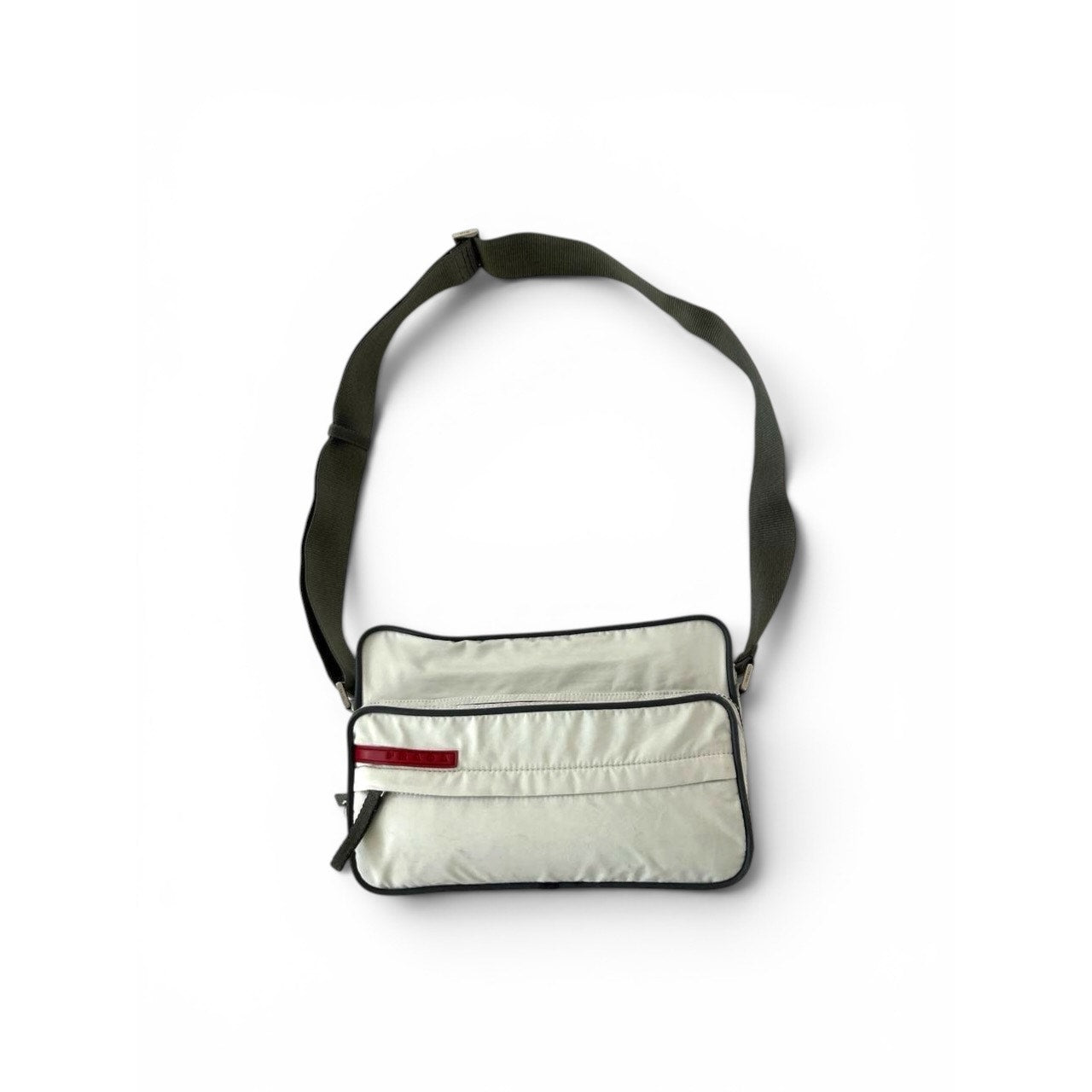 Prada Sport Vintage Red Tab Nylon Shoulder Bag