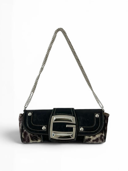 Guess Snake Print Shoulder Chain Bag