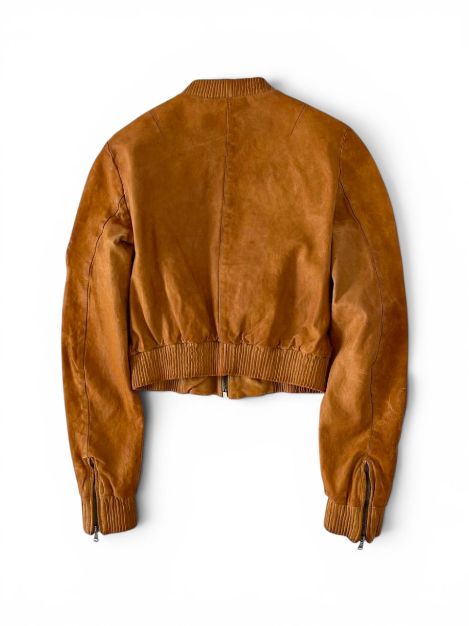 Dolce & Gabbana Leopard Lined Leather Bomber Jacket