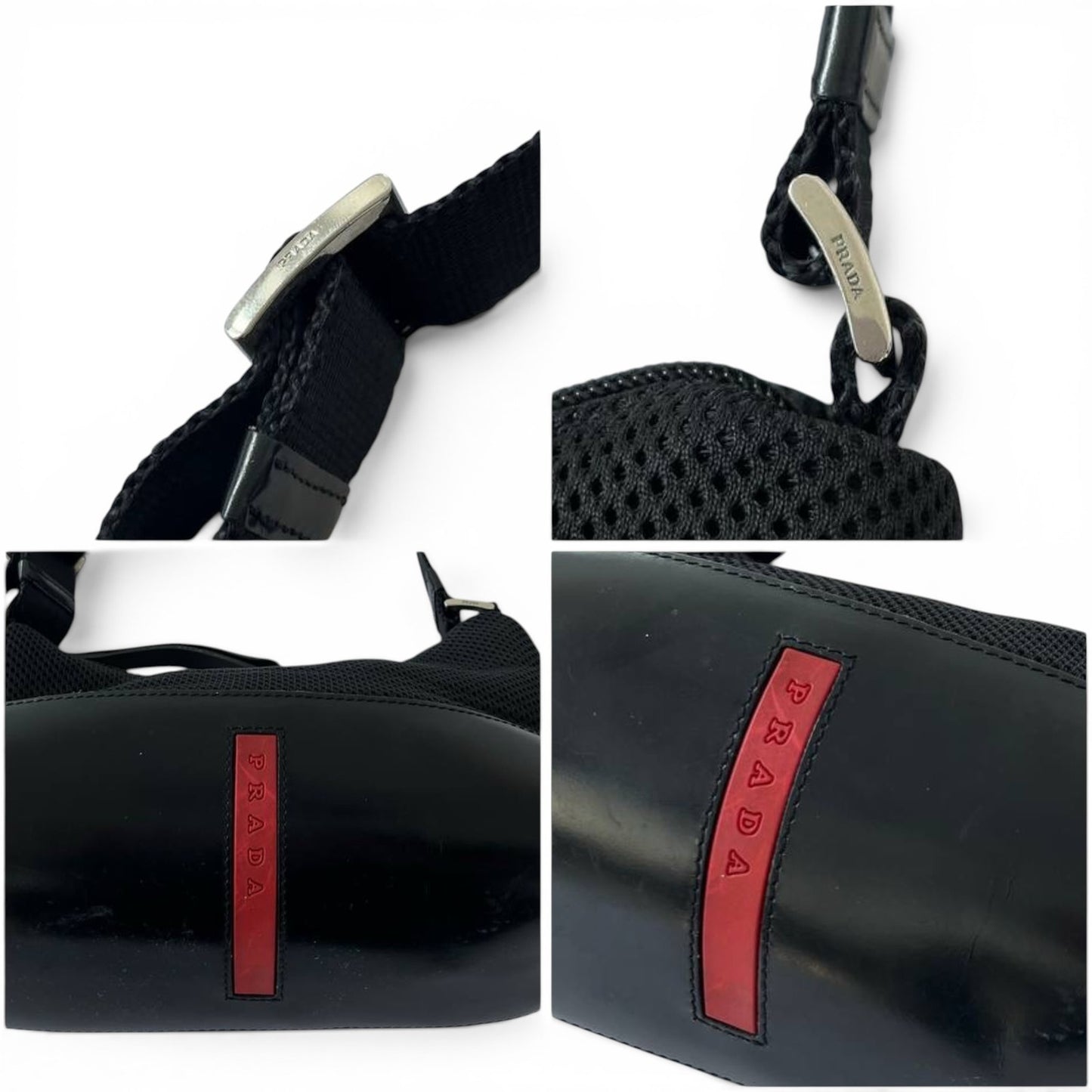 Prada Sport Mesh Red Tab Shoulder Bag