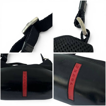 Prada Sport Mesh Red Tab Shoulder Bag