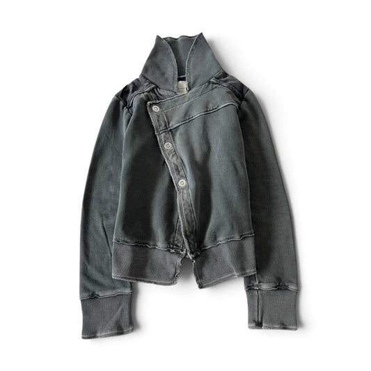 Diesel Grey Asymmetric Cotton Jacket