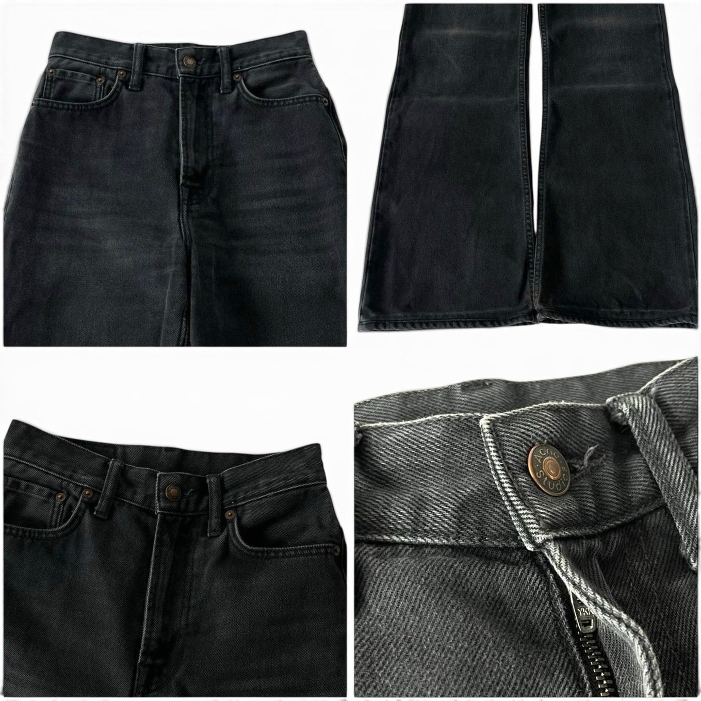 Acne Studios Wide Leg Bootcut Jeans