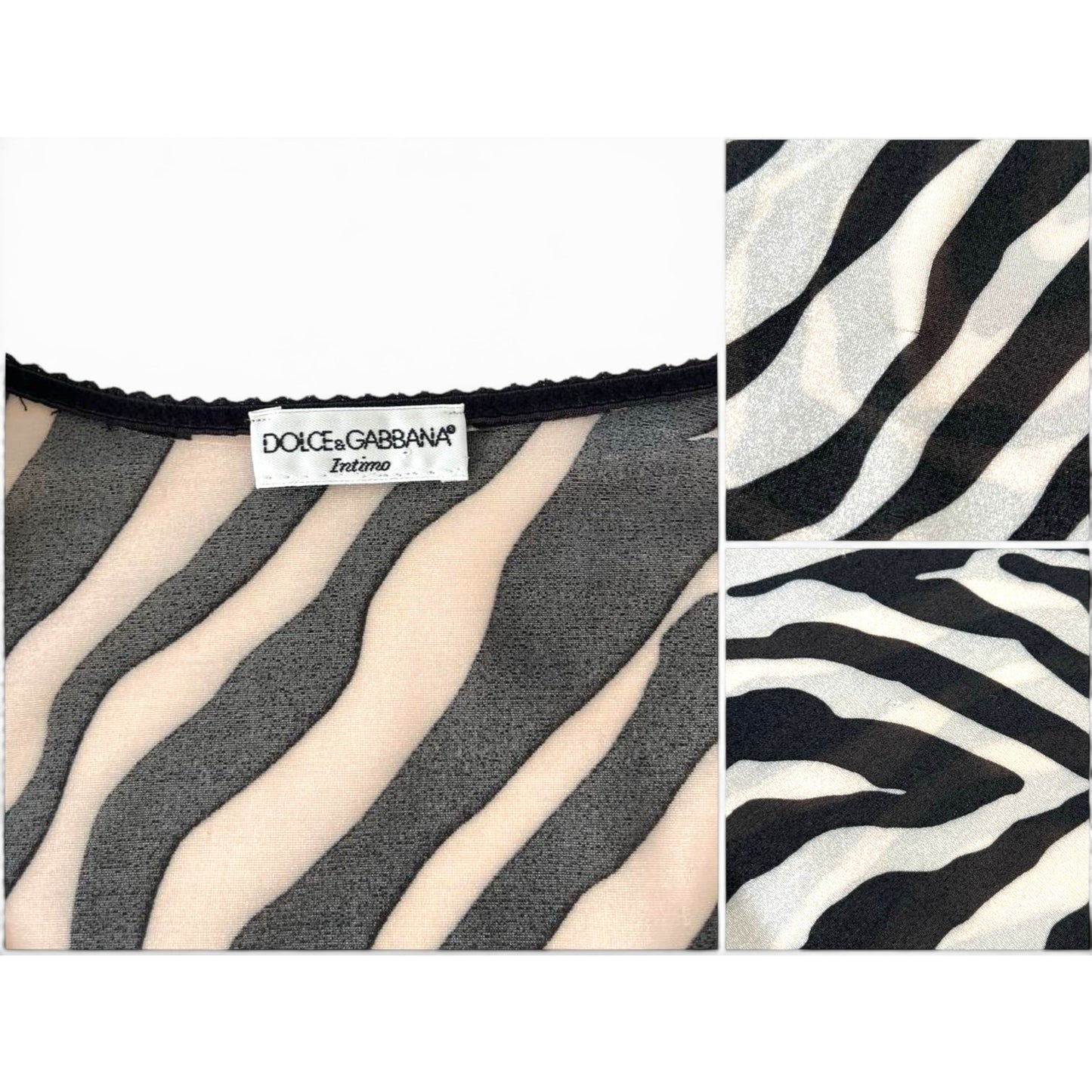 Dolce & Gabbana Zebra Mesh Top
