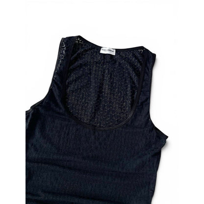 Dolce & Gabbana Logo Sheer Tank Top